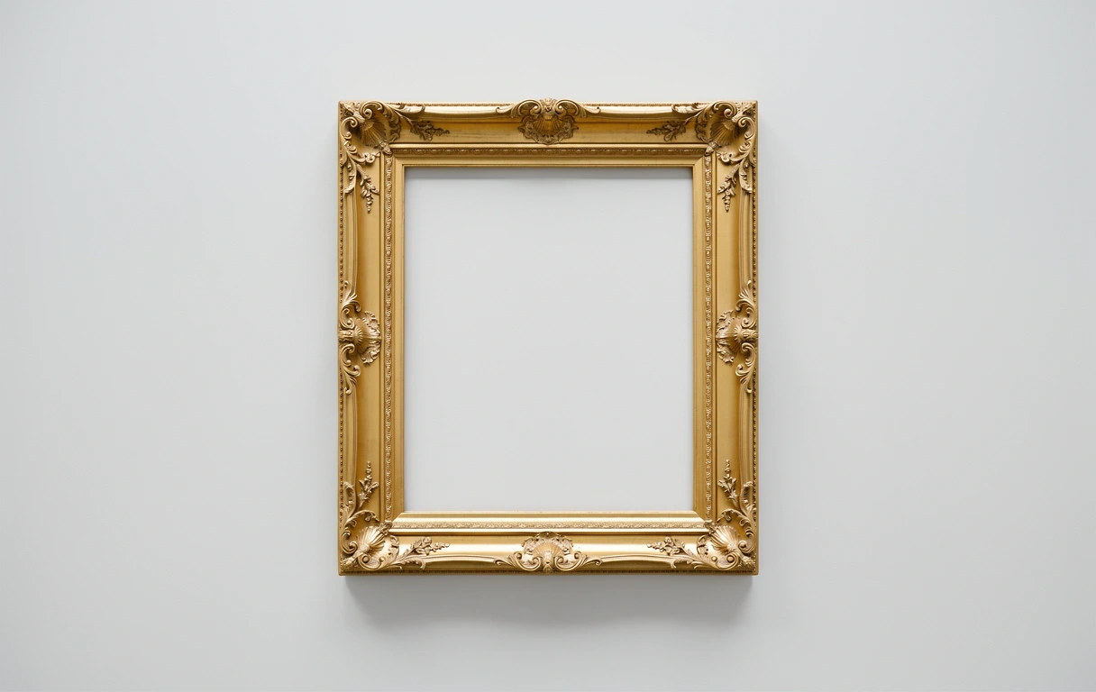 Leerer Rahmen im Museum